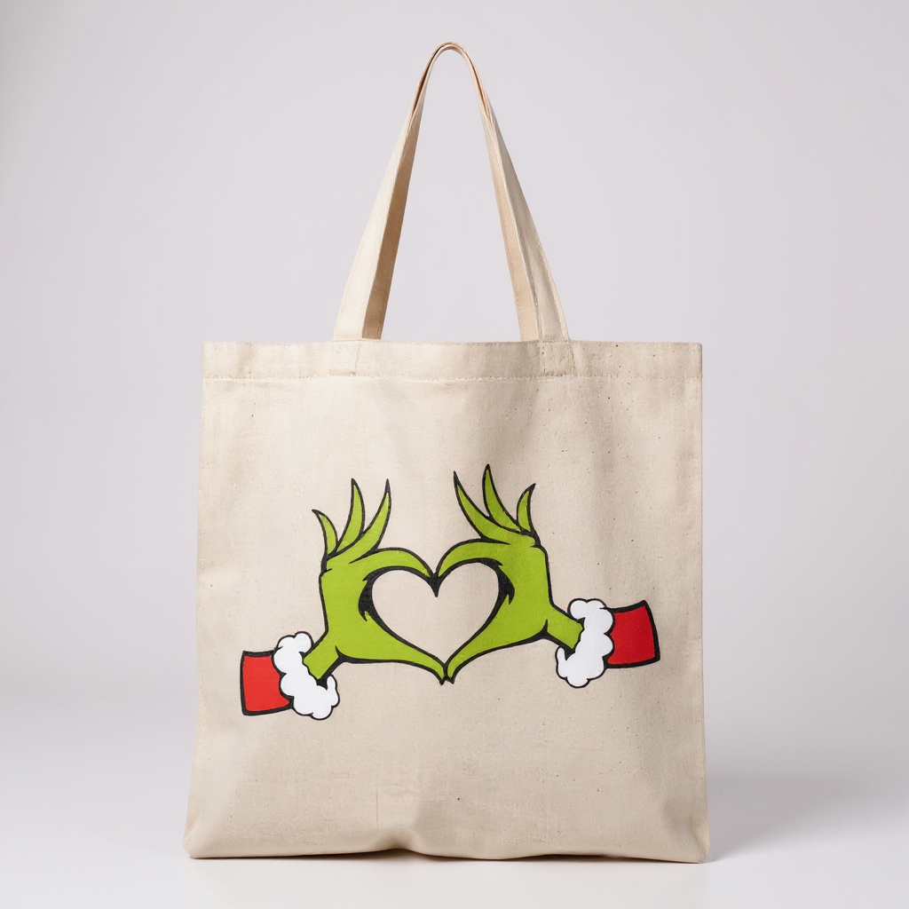 Grinch Heart Tote